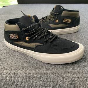 VANS Half Cab Pro Shoes Mens Size 9.5 US Black Military Green White Skater